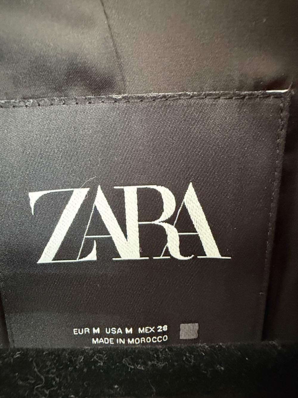 Zara Black Single-Button Long Wool Trench Coat Size M - Picture 2 of 6